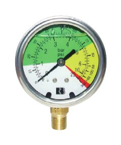 GAUGE ISOMETRIC 63MM 25 BAR B/E