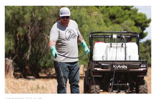300L Croppak with new galvanised frame, on-demand 15L/min open-flow pump, regula